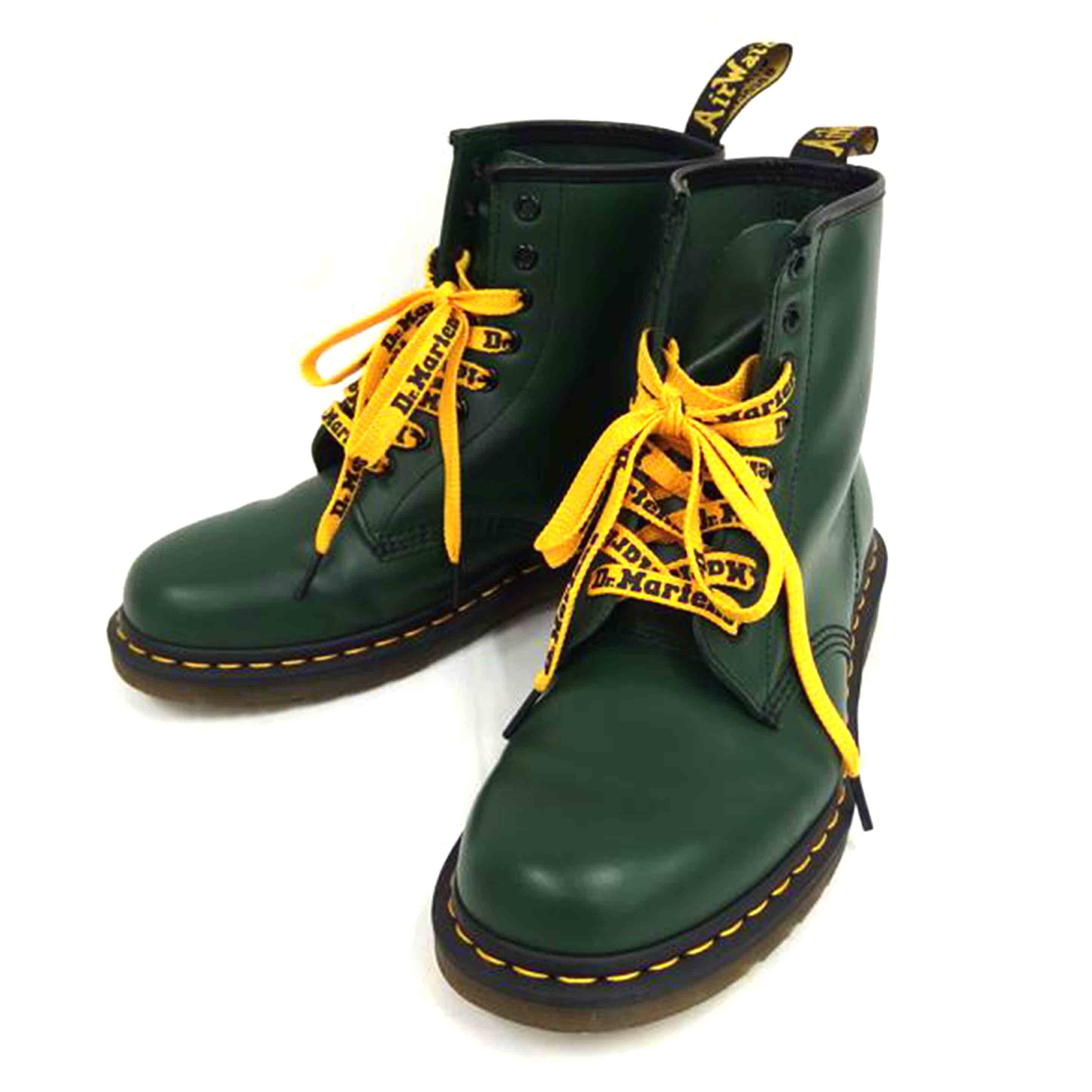 Dr．Martens Dr.Martens/8ホールレースアップブーツ/緑/1460//ｻｲｽﾞUS9M/ABランク/82