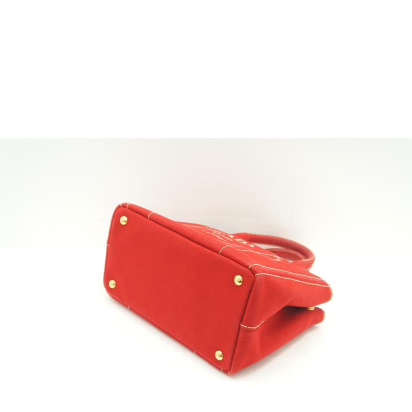 PRADA プラダ/カナパ2wayハンド／レッド／ストラップ付//204/Aランク/75