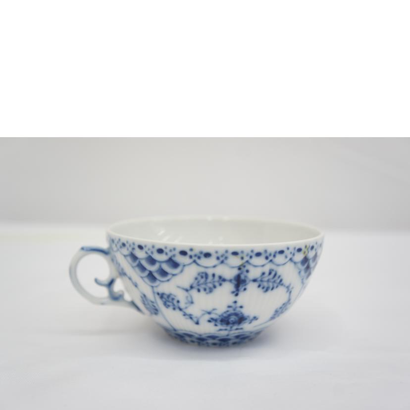 ROYAL COPENHAGEN ロイヤルコペンハーゲン/ブルーフルーテッド フルレース ティーカップ＆ソーサー//Aランク/05