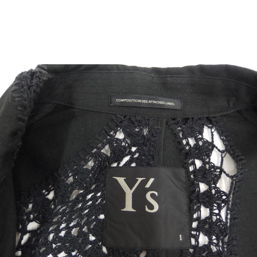 Y＇S ワイズ/Y＇Sクロシェ編みレースジャケット／ブラック/F86052//Bランク/82
