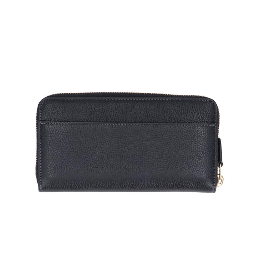 COACH/アコーディオンジップウォレット　レザー　ブラック/CC489//L22**/SAランク/85