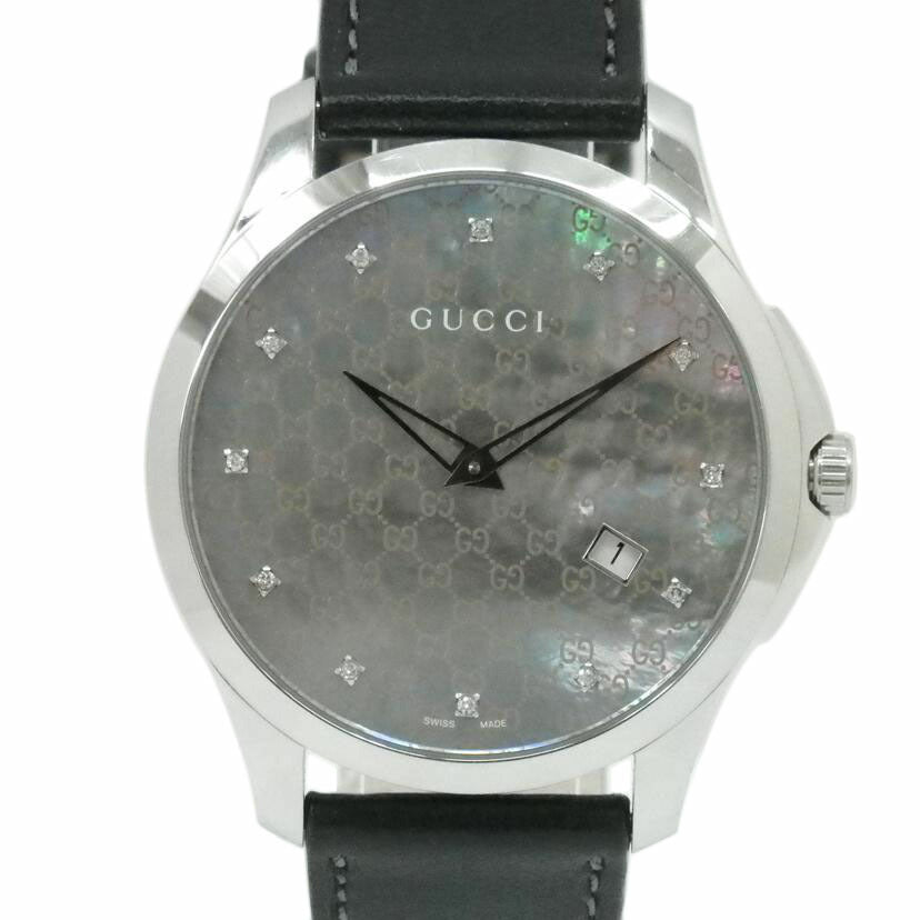 GUCCI グッチ/Gタイムレス／クオーツ／12Pダイヤ／シェル文字盤/YA1263007//139*****/ABランク/77