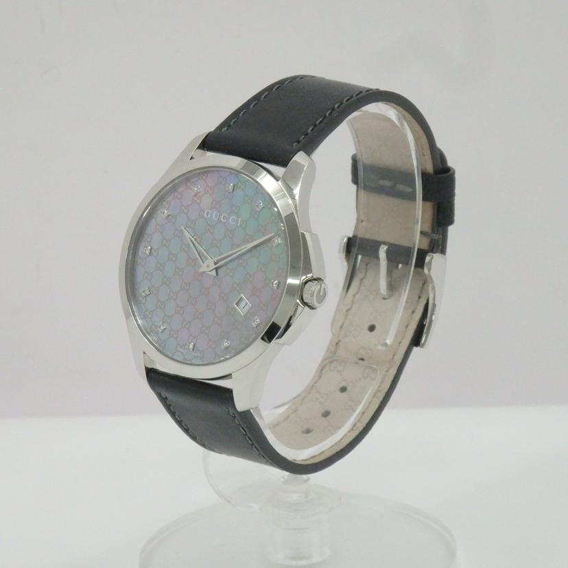 GUCCI グッチ/Gタイムレス／クオーツ／12Pダイヤ／シェル文字盤/YA1263007//139*****/ABランク/77
