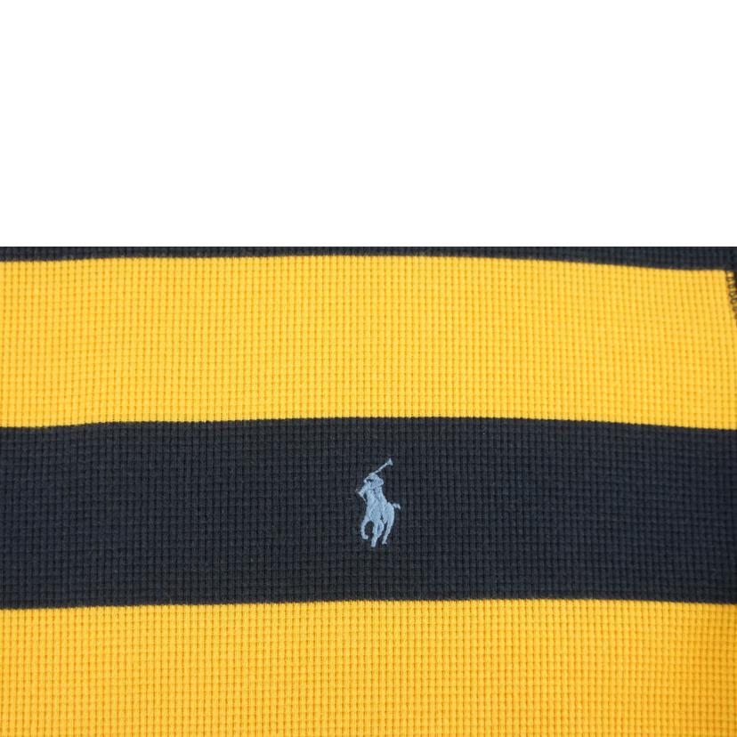 Ralph　Lauren ラルフローレン/POLOメンズインナー長袖　イエロー×ネイビー//Bランク/64