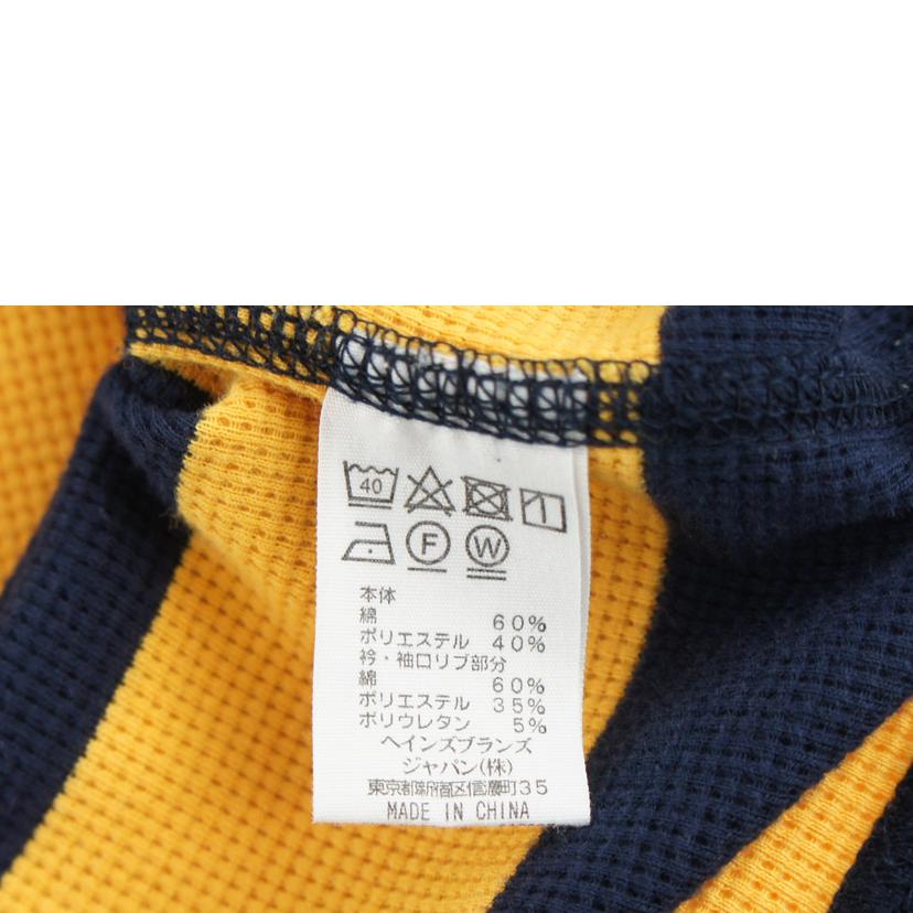 Ralph　Lauren ラルフローレン/POLOメンズインナー長袖　イエロー×ネイビー//Bランク/64