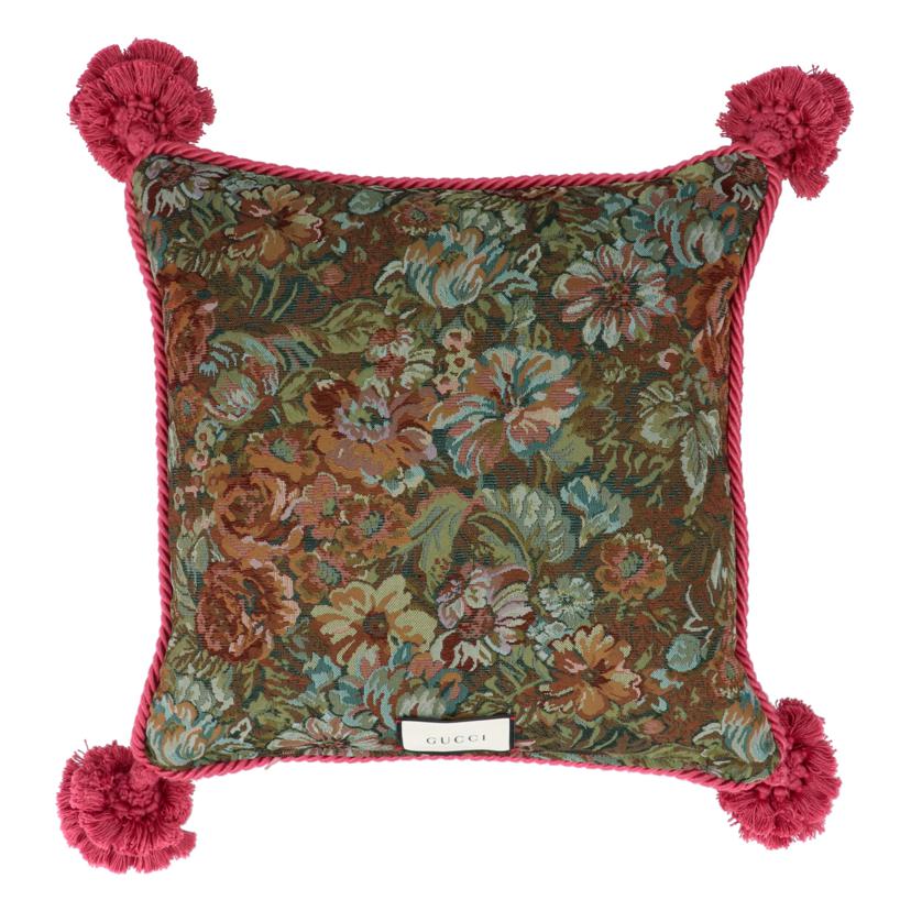 GUCCI／25 グッチ/グッチデコール／ジャガードクッション／猫・花/482722//Aランク/75