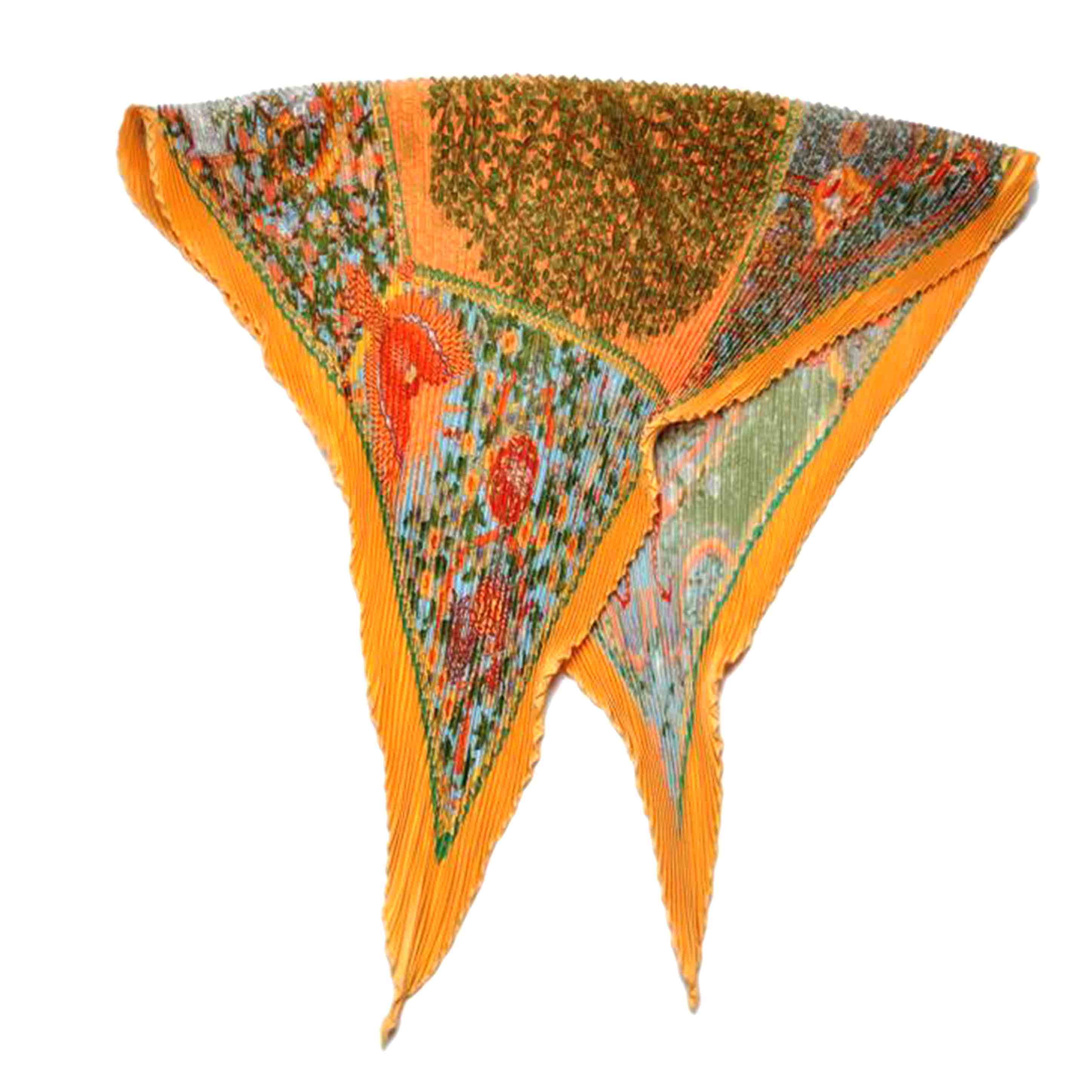 HERMES エルメス/プリーツカレ　AXISMUNDI　シルクスカーフ//Bランク/52