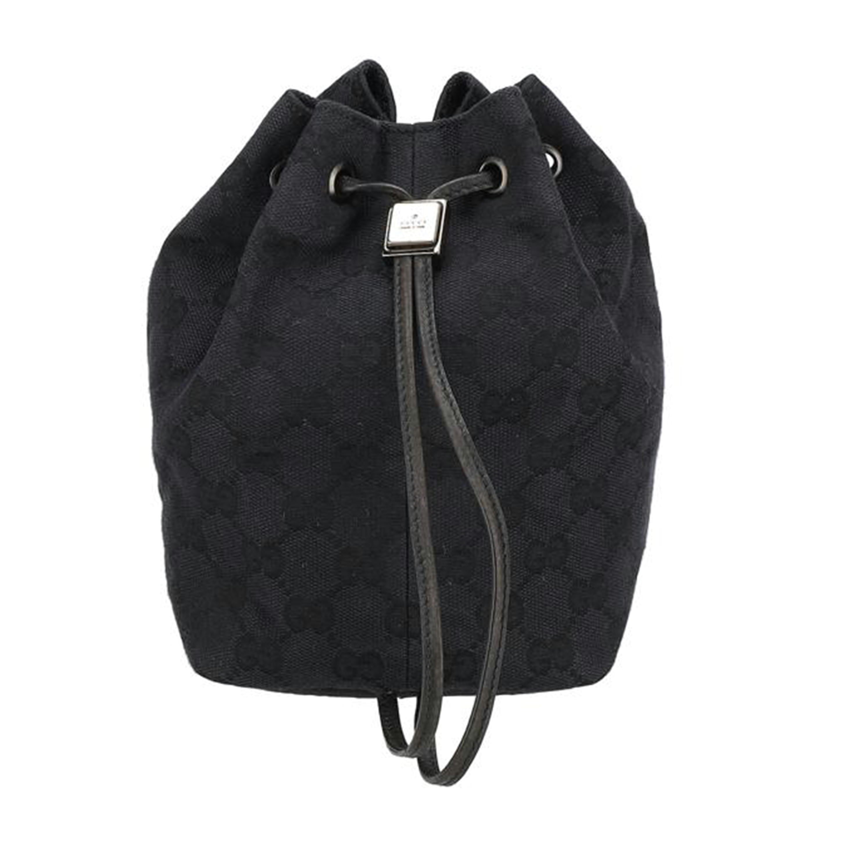 GUCCI グッチ/GGキャンバス巾着ポーチ/ブラック/039.0973//002***/Bランク/78