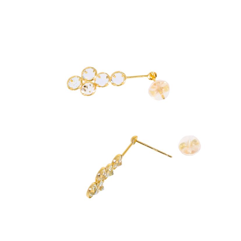 /◎K18アクアマリンピアス//Aランク/59