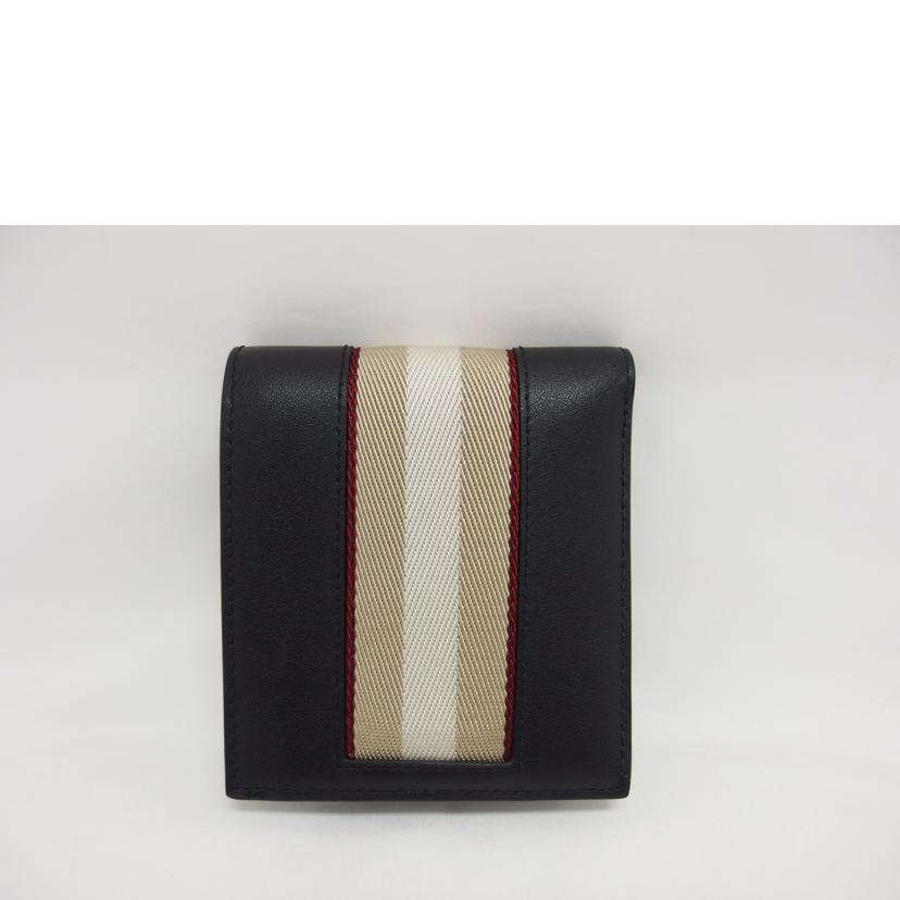 BALLY バリー/二つ折り財布／ストライプ／ブラック＋パラディオ/6302799//Aランク/04