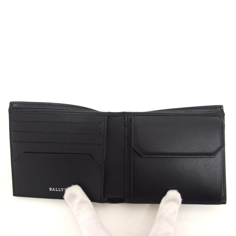 BALLY バリー/二つ折り財布／ストライプ／ブラック＋パラディオ/6302799//Aランク/04