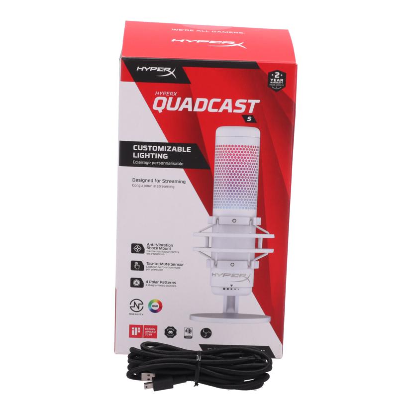 HyperX ハイパーエックス　/USBコンデンサーマイク/QuadCast S ﾎﾜｲﾄ　//1H5432056M/Bランク/82