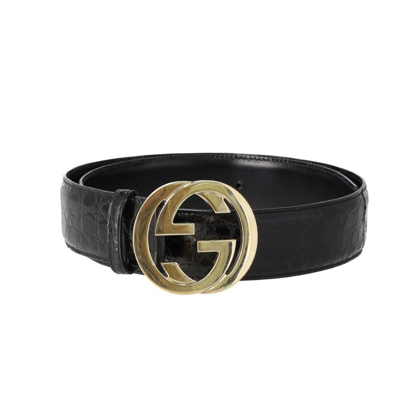GUCCI グッチ/インターロッキングG/クロコベルト/114984//ｻｲｽﾞ:80/32/ABランク/91