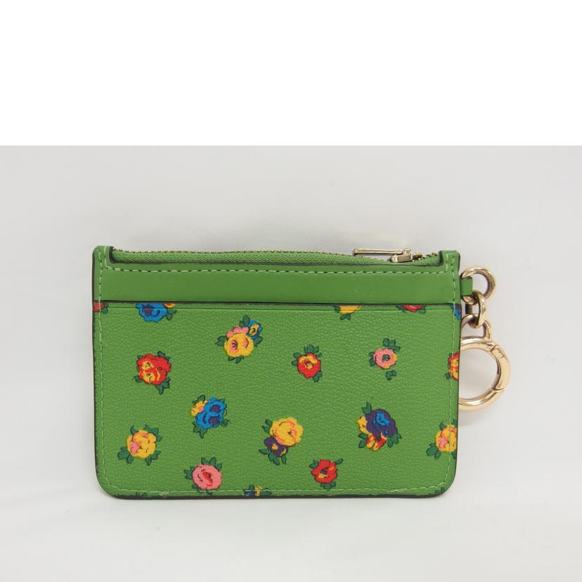COACH コーチ/フローラル　コイン＆カードケース／グリーン/C9933//B22**/ABランク/04
