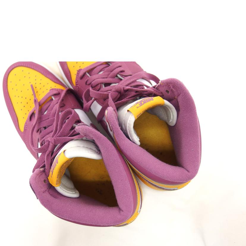 NIKE ナイキ/エアジョーダンレトロハイOG／パープルXイエロー/55088-706//ABランク/04