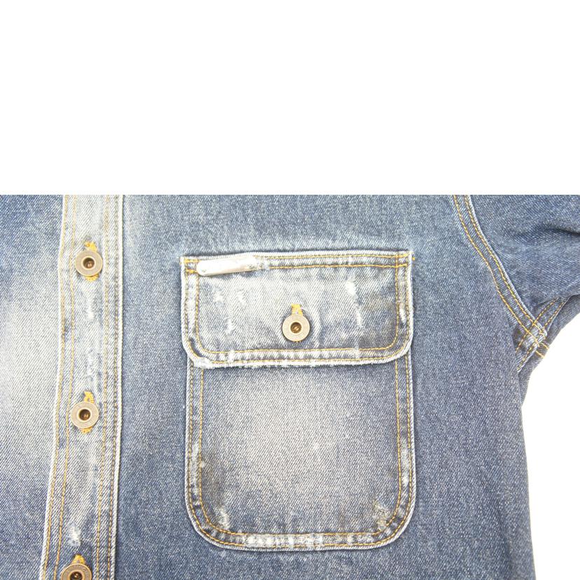Off－White オフホワイト/クラッシュ加工デニムシャツ/OMYD003E18386001//Aランク/24