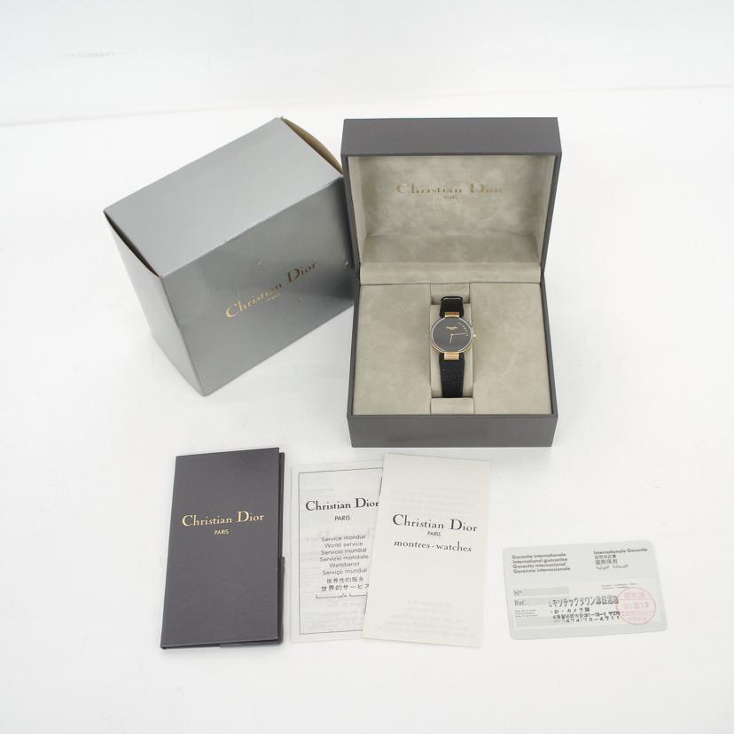 Christian　Dior クリスチャン・ディオール/C．Dior／　バギラ／　レディースクォーツ／　ブラック文字盤/46153-3//441***/Aランク/70