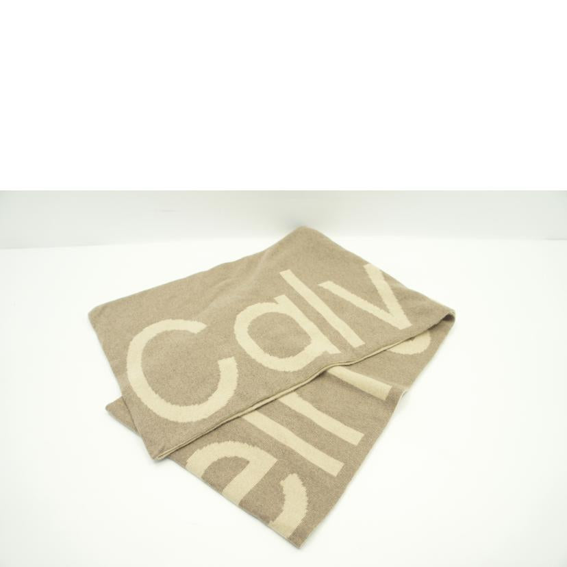 Calvin　Klein カルバンクライン/カシミヤ混ウールマフラー／ベージュ//Aランク/24