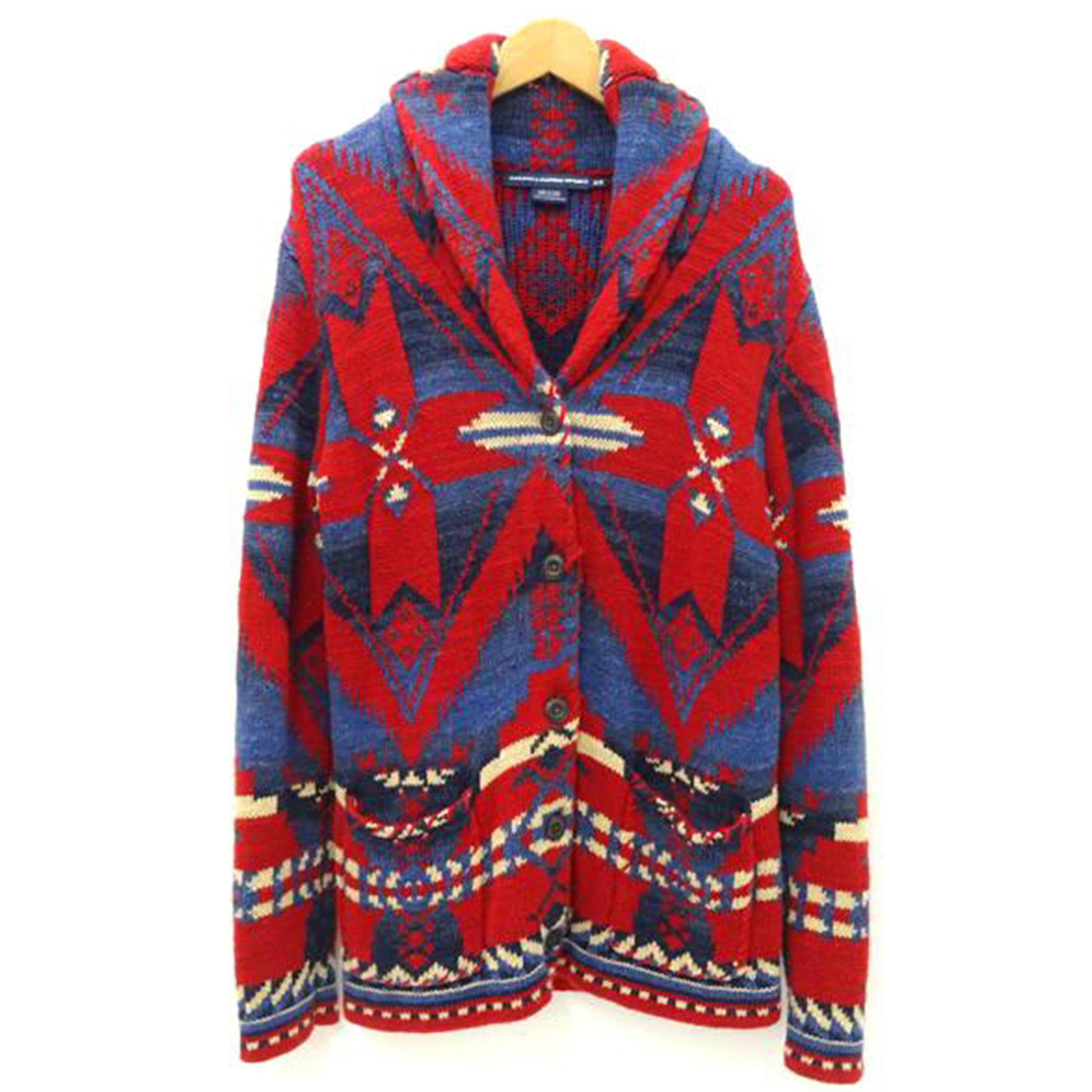 RALPH LAUREN SPORT ラルフローレンスポーツ/90年代ネイティブ柄カーディガン/ABランク/69【中古】 RALPHLAUREN SPORT ラルフローレンスポーツ/メンズファッション