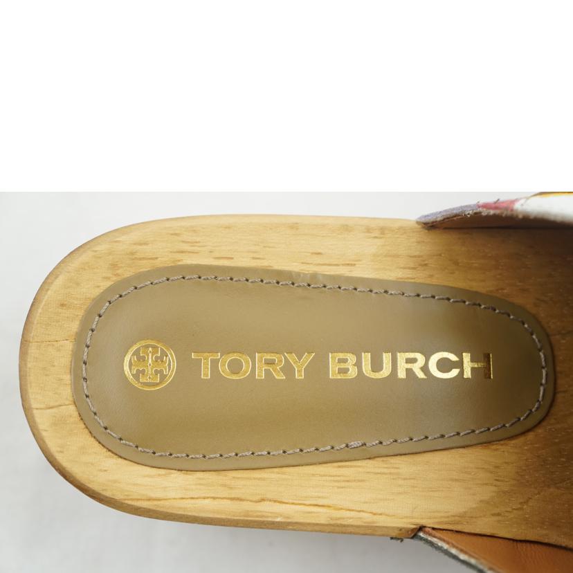 TORY　BURCH トリーバーチ/TORY　BURCH　JESSA　CLOG　NAT　SUEDE　25．0/83294//Aランク/67