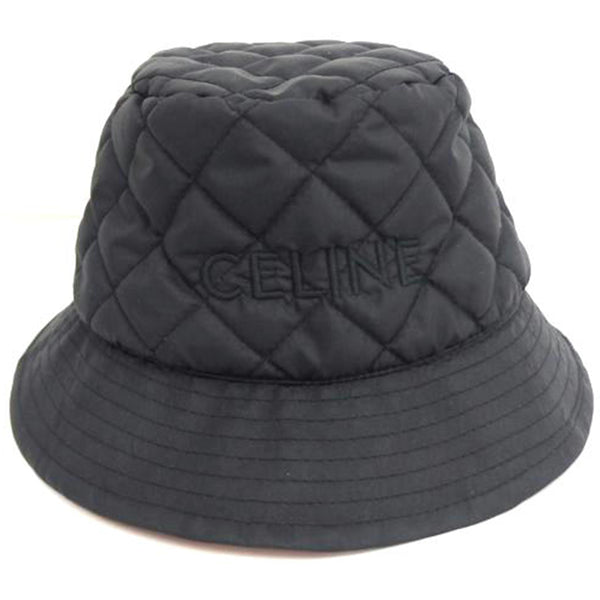 CELINE - 美品 セリーヌ キルティング ロゴ バケット ハット