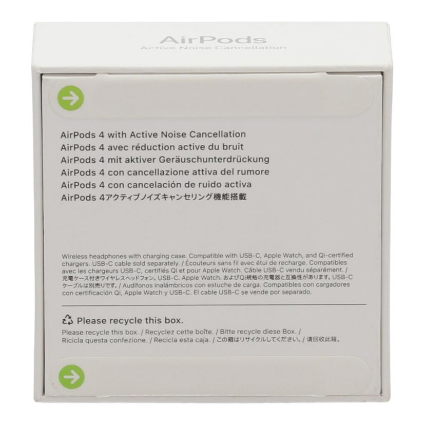 Apple　 アップル　/AirPods　4（ANC）未使用/MXP93J/A//DV440VQTXR/Sランク/70
