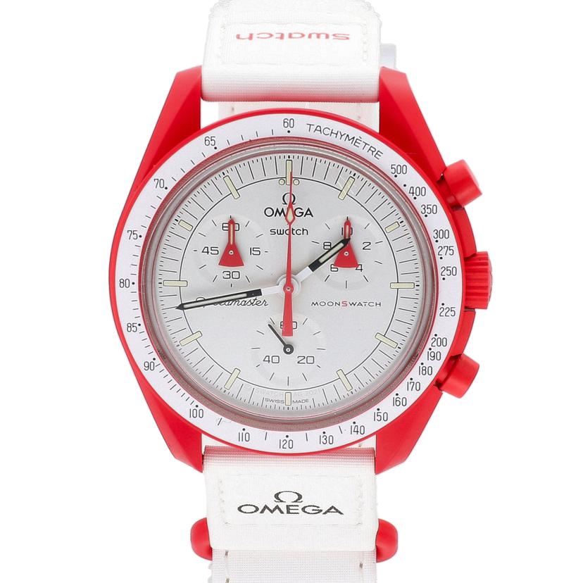 OMEGA×swatch オメガ×スウォッチ/ムーンスウォッチ／MISSION　TO　MARS／クオーツ/SO33R100//Aランク/69
