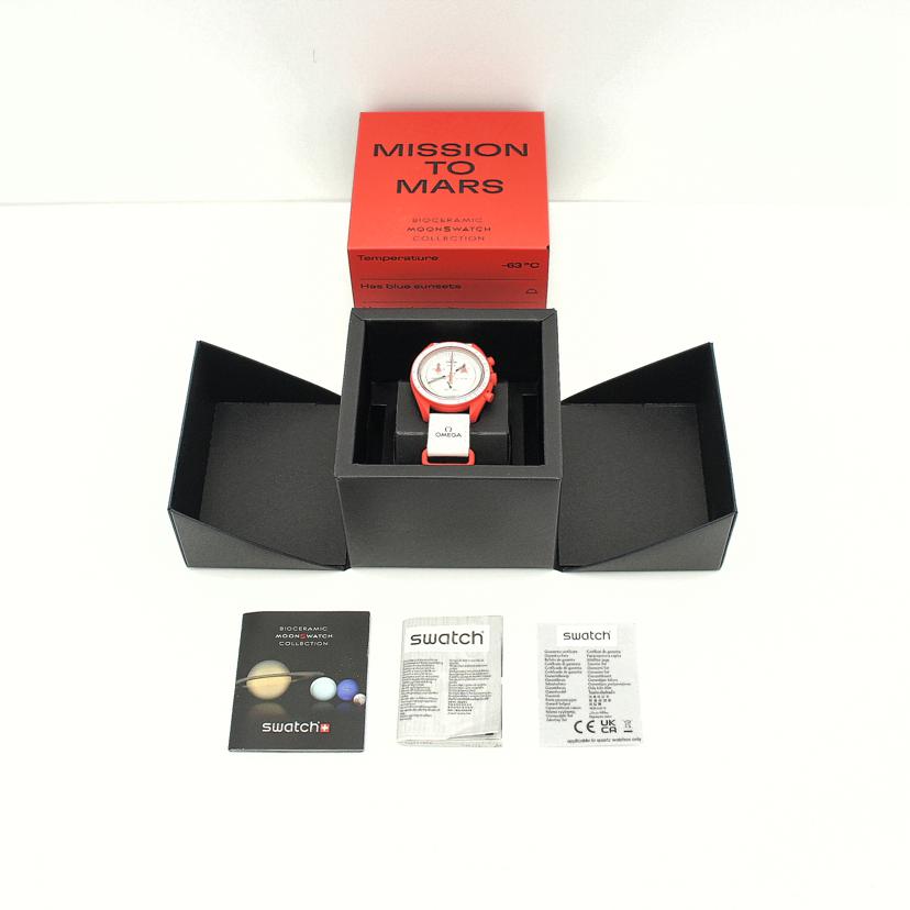 OMEGA×swatch オメガ×スウォッチ/ムーンスウォッチ／MISSION　TO　MARS／クオーツ/SO33R100//Aランク/69