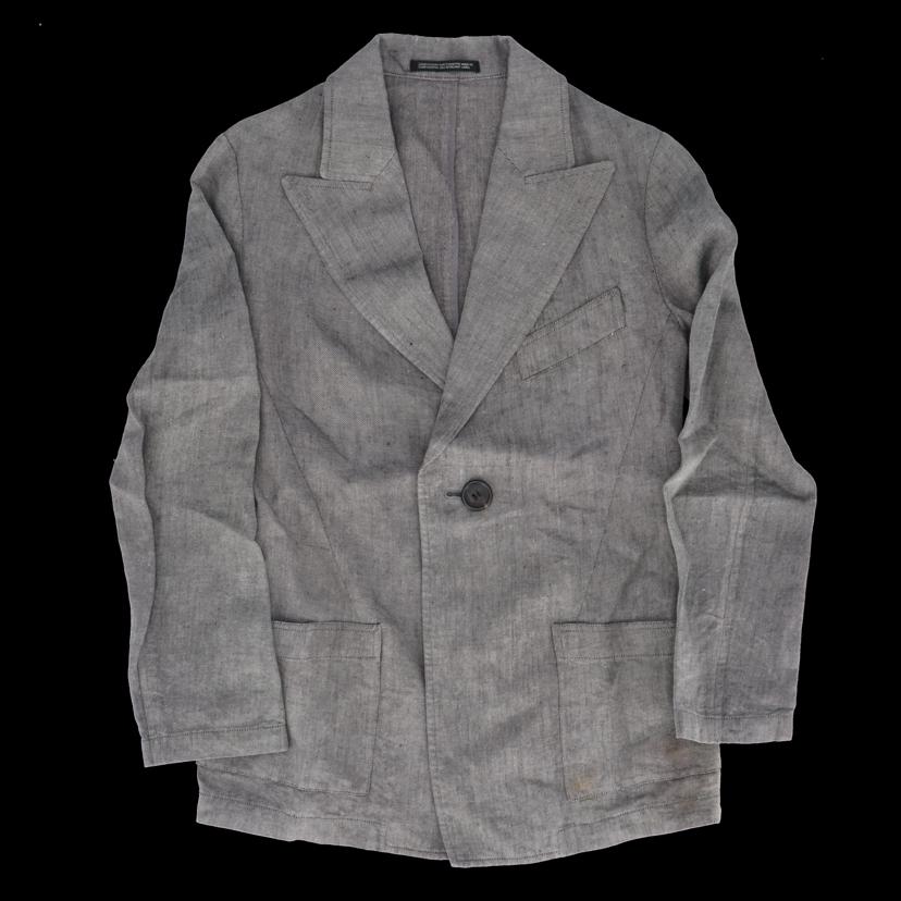 YOJIYAMAMOTO／NOIR/アーカイブ麻1Bジャケット／グレー//ABランク/82