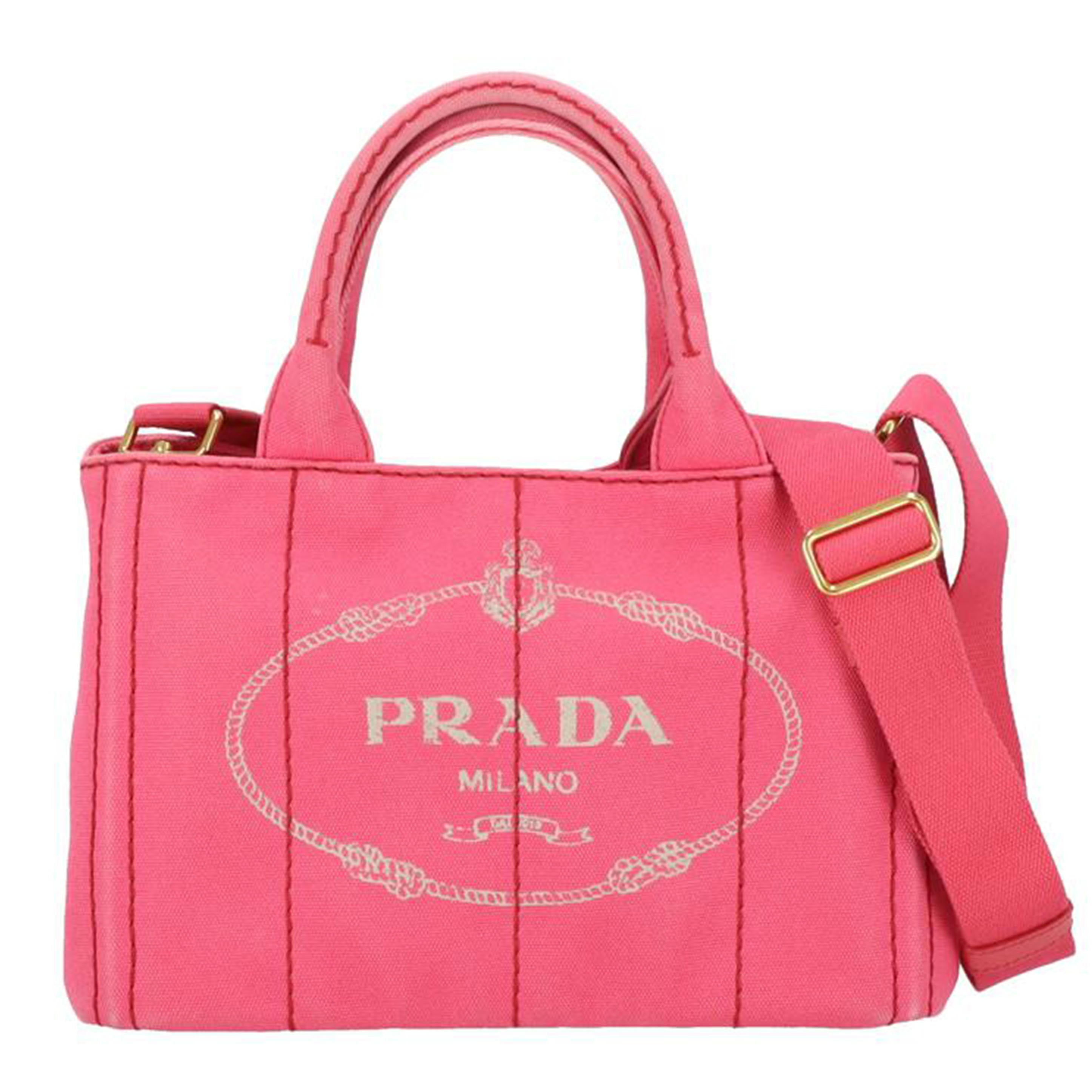 PRADA プラダ/カナパ2WAYトート／ピンク/B2439G//ABランク/91