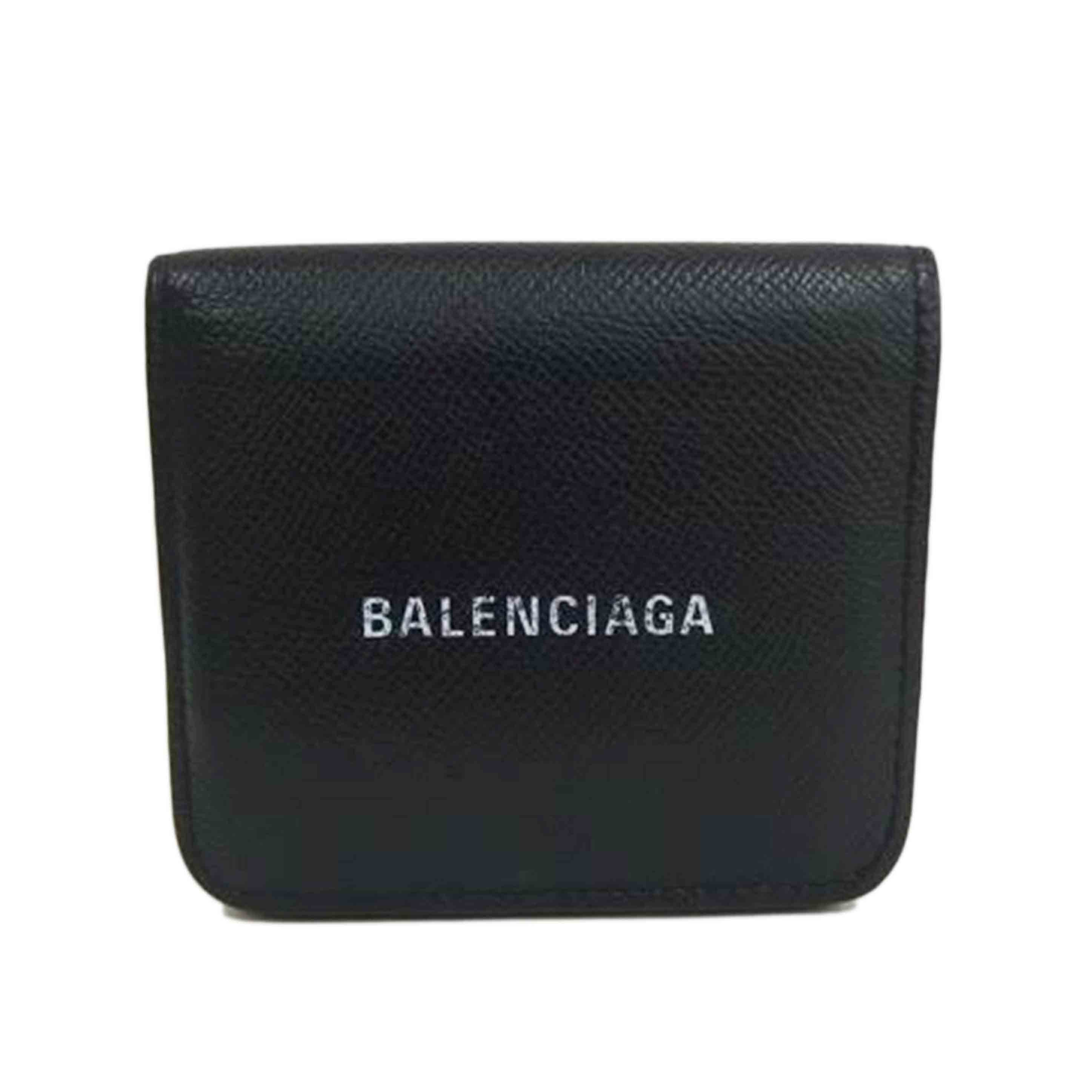 BALENCIAGA ﾊﾞﾚﾝｼｱｶﾞ/2つ折り財布／ブラック/594216//Bランク/82