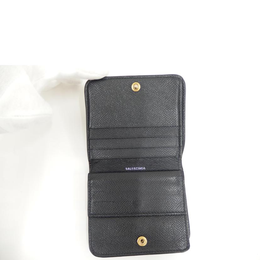 BALENCIAGA ﾊﾞﾚﾝｼｱｶﾞ/2つ折り財布／ブラック/594216//Bランク/82