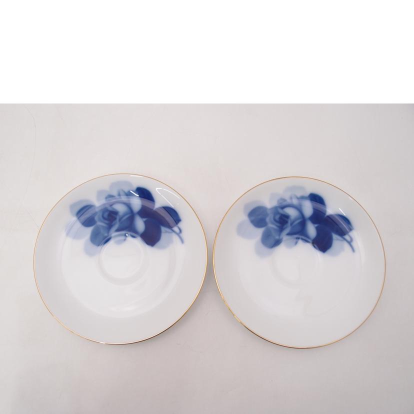 OOKURA 大倉陶園/カップ＆ソーサー　ペア/ﾌﾞﾙｰﾛｰｽﾞ//Sランク/69