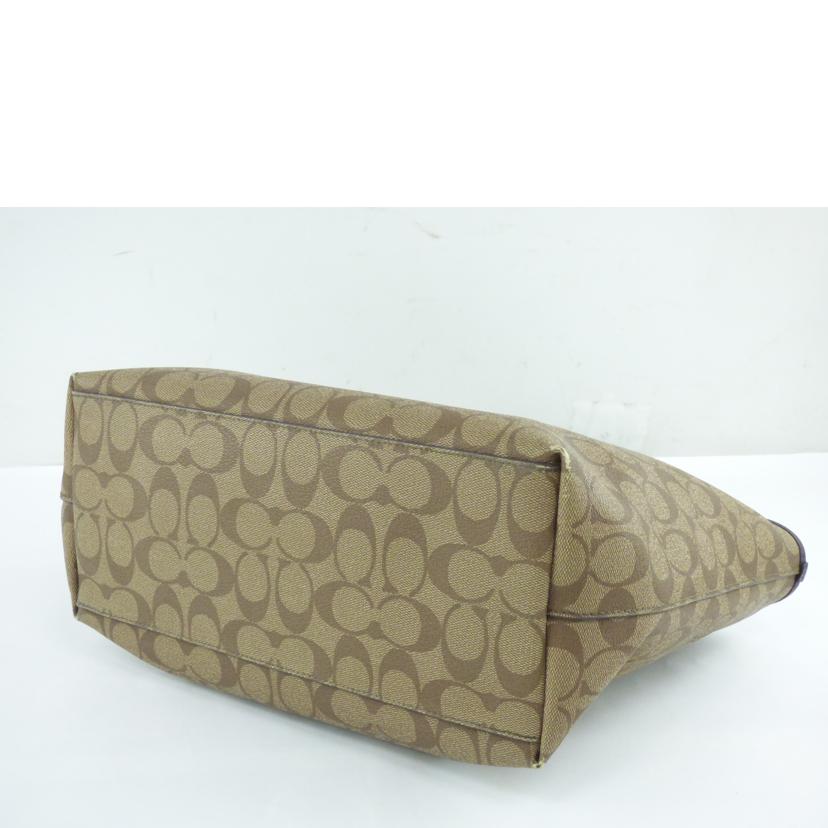 COACH コーチ/シグネシャー／トートバッグ／ベージュ／パープル/B36876//G16**/BCランク/64