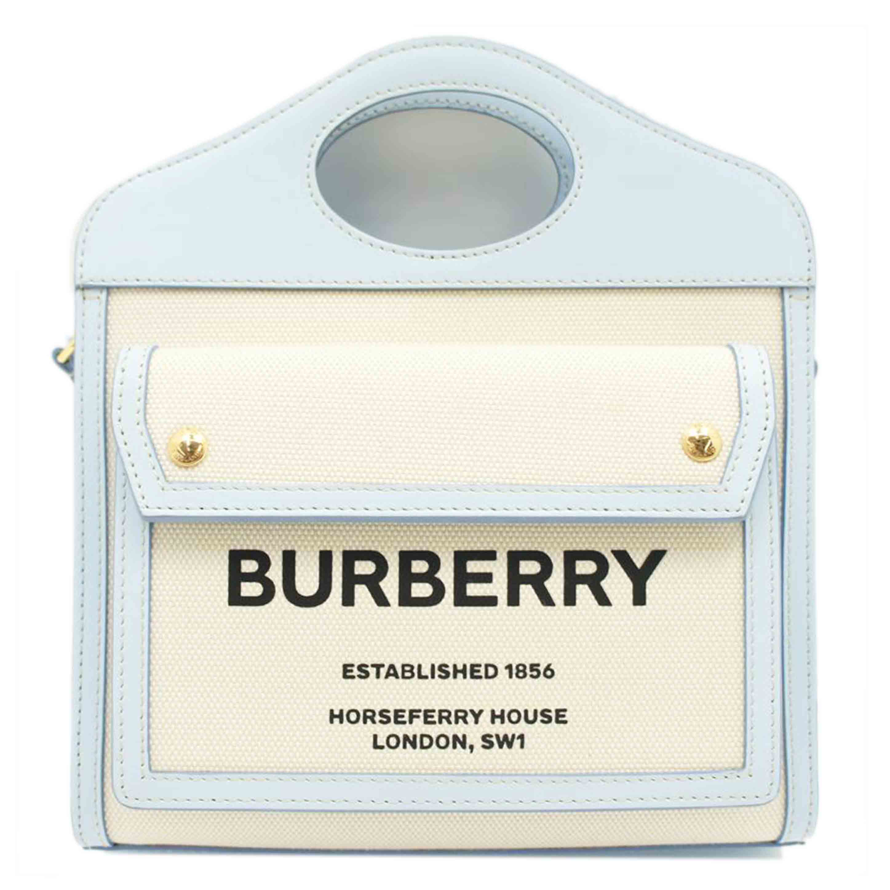 BURBERRY バーバリー/バーバリー　ミニツートンポケットバック／ペールブルー/8032406//ABランク/75
