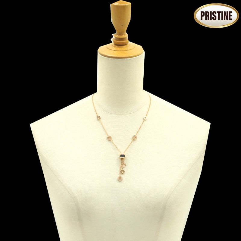 BVLGARI ブルガリ/750B－zero1エレメントブラックセラミックダイヤネックレス//Aランク/84