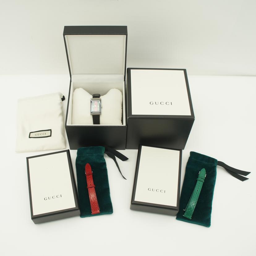 GUCCI グッチ/Gフレーム／シェリー／クオーツ時計／替ベルト2点付/147.4//174*****/ABランク/91