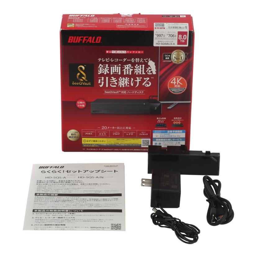 BUFFALO バッファロー/外付けHDD　8TB/HD-SQS8U3-A//40654821200033/Bランク/69