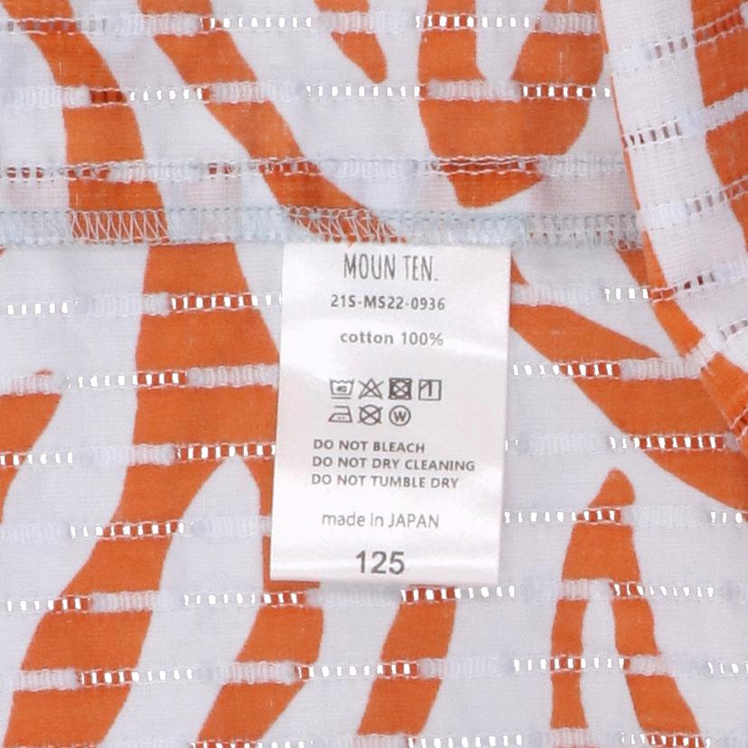 MOUN TEN. マウンテン/MOUN TEN. ノースリーブゼブラ柄シャツ/21S-MS22-0936a//Sランク/81