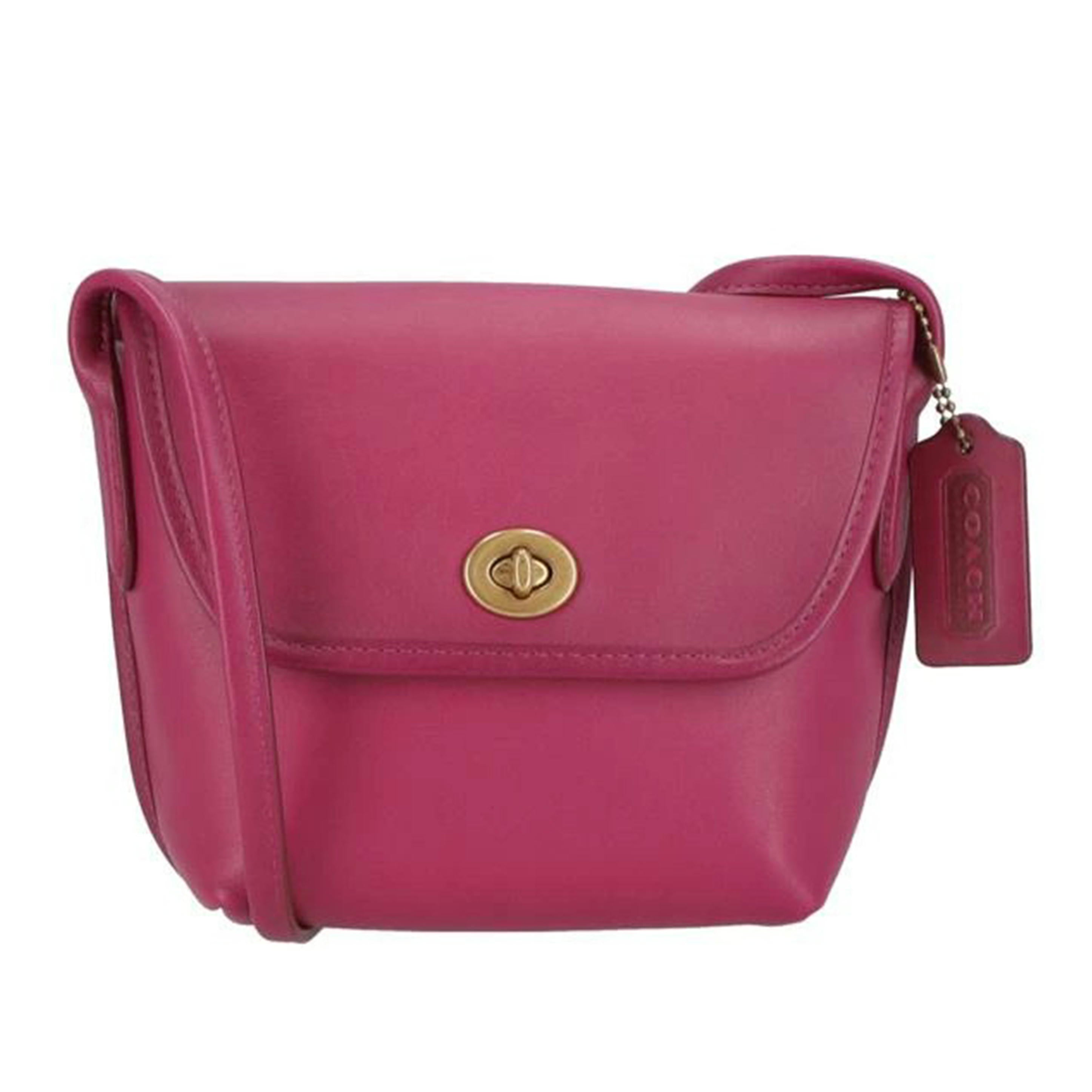 美品✨COACH コーチ ロゴ入り ワンショルダーバッグ ベージュ/ピンク 本革 コーチ アウトレット ショルダーバッグ シグネチャー ベージュ
