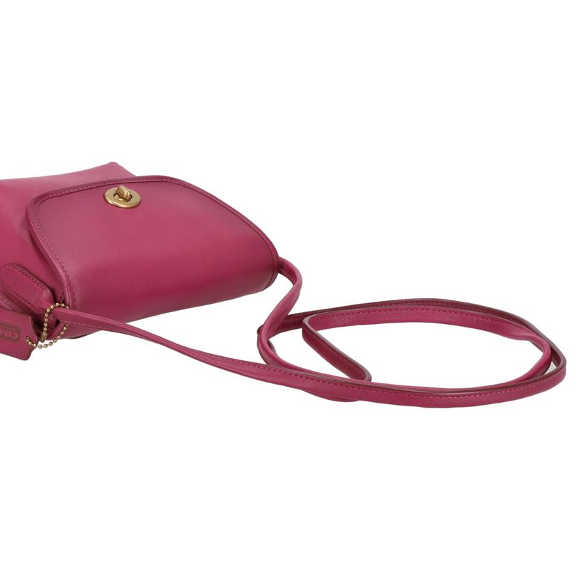 COACH コーチ/ターンロックフラップショルダーポーチ／ピンク系/2905//M19**/Aランク/18