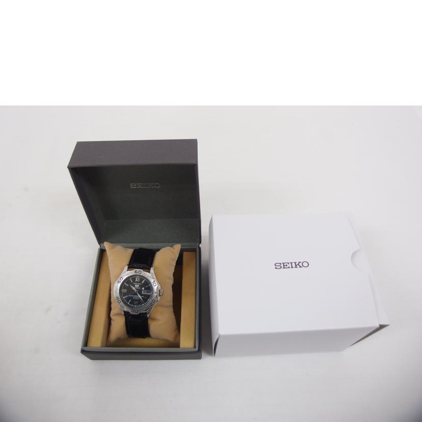 SEIKO セイコー/5スポーツ／自動巻き／レザーベルト/7S36-00A0//3N1***/Aランク/04