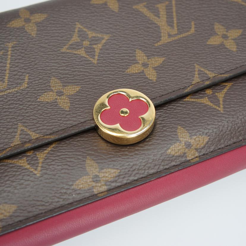 LOUIS　VUITTON ルイ・ヴィトン/ポルトフォイユ・フロール／モノグラム／フューシャ/M64585//CA2***/Aランク/09