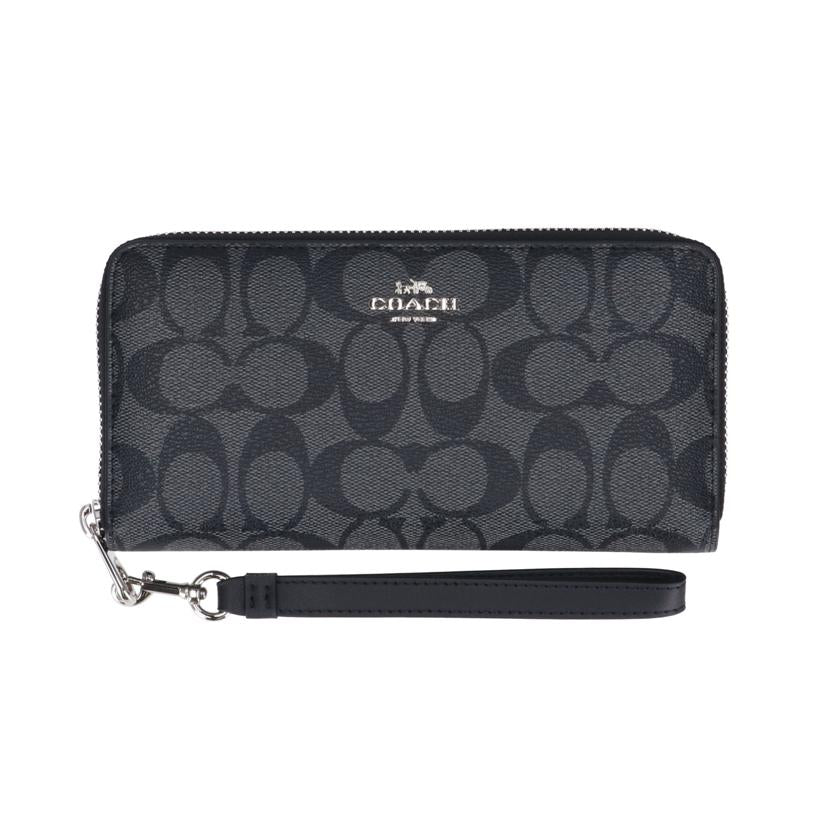 COACH ｺｰﾁ/シグネチャー／ラウンドファスナー長財布/C4522//A21**/Sランク/78