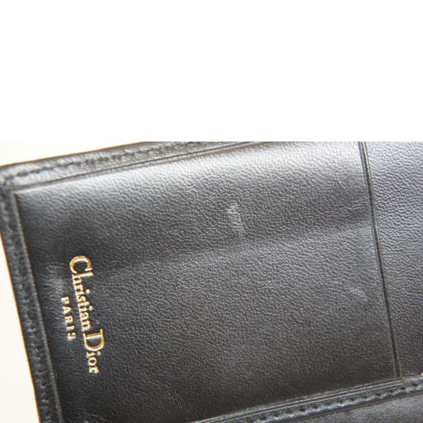 Christian　Dior クリスチャンディオール/レディディオール手帳ケースラムスキンブラック//ABランク/92