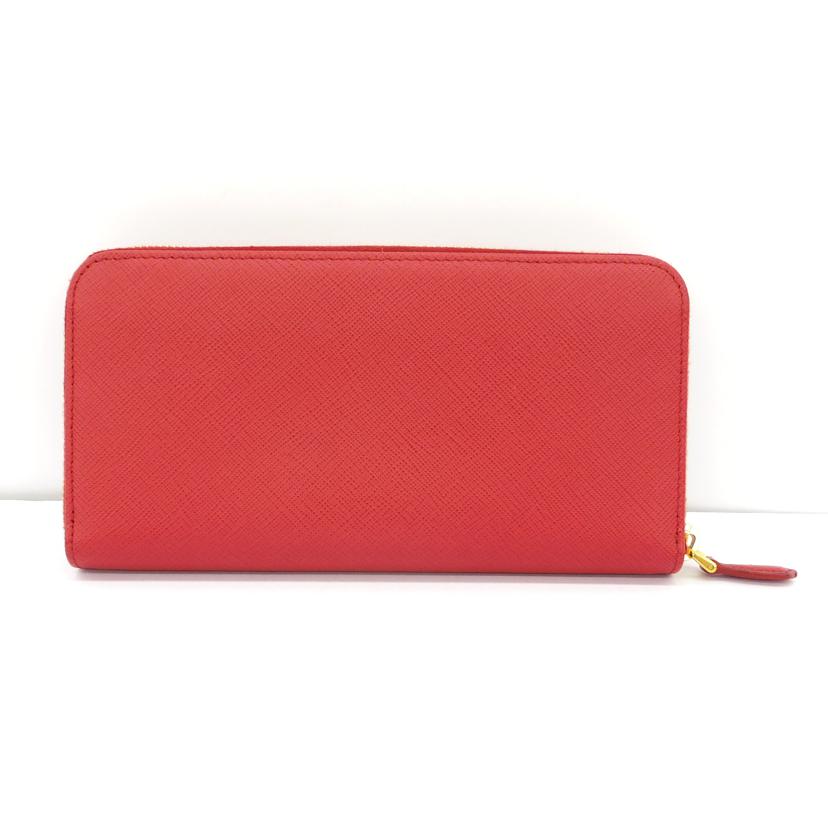 PRADA プラダ/PRADA/サフィアーノリボンラウンド長財布/赤//ABランク/75