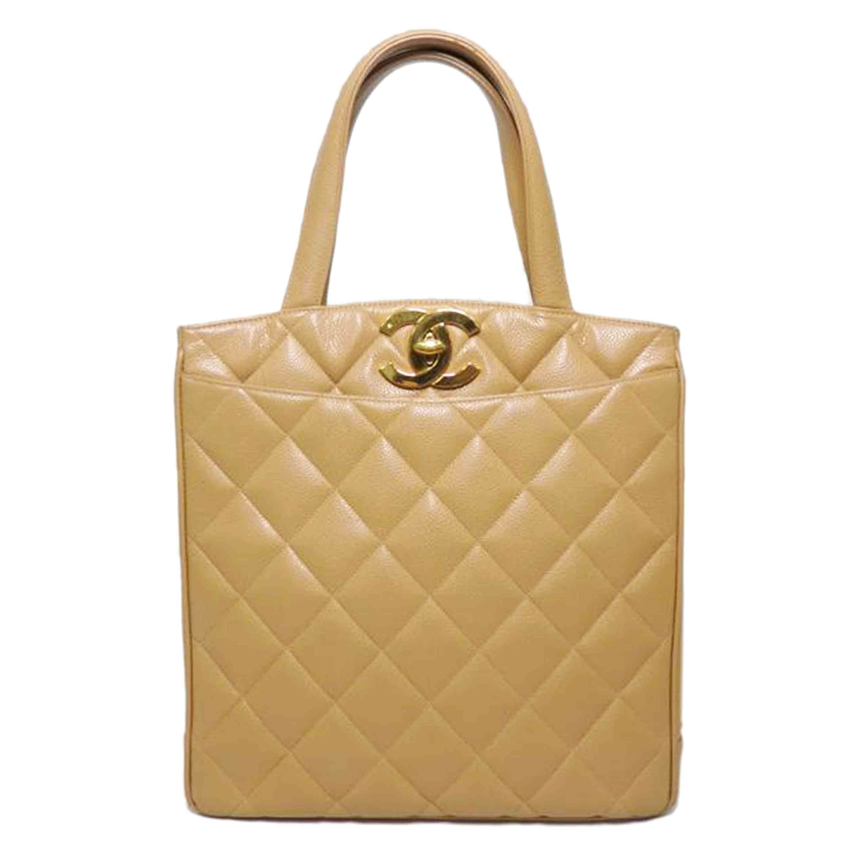 CHANEL シャネル/マトラッセキャビアスキントート／ココマーク／ベージュ／ゴールド金具//ｼﾘｱ****/ABランク/84