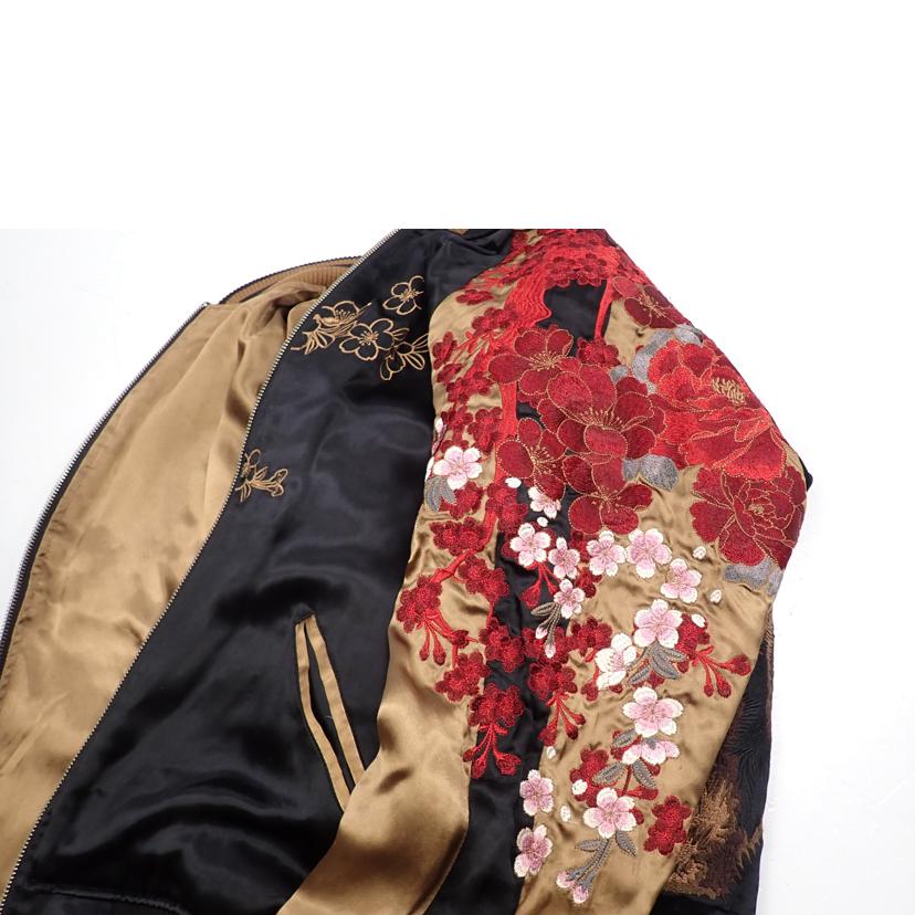 絡繰魂/★絡繰魂和柄総刺繍　リバーシブルスーベニアジャケット　桜クマぼたん月/203057//ｻｲｽﾞ:L/Bランク/62