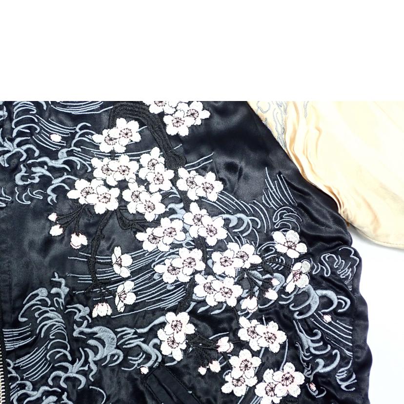 からくりだましい/★絡繰魂 枝垂桜に九尾刺繍リバーシブルスカジャン/221071//ｻｲｽﾞ:L/Bランク/62