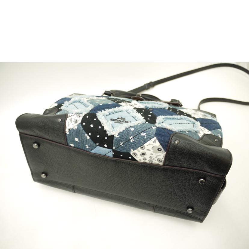 COACH コーチ/マーサーサッチェルキャニオンキルト2wayトート／ブラック/37730//A16**/Aランク/69